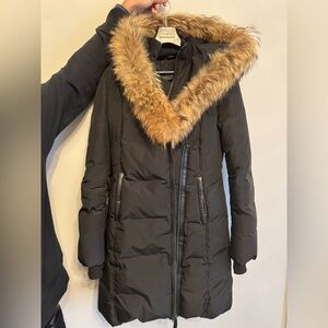 MACKAGE Down Coat with Real Fur Collar